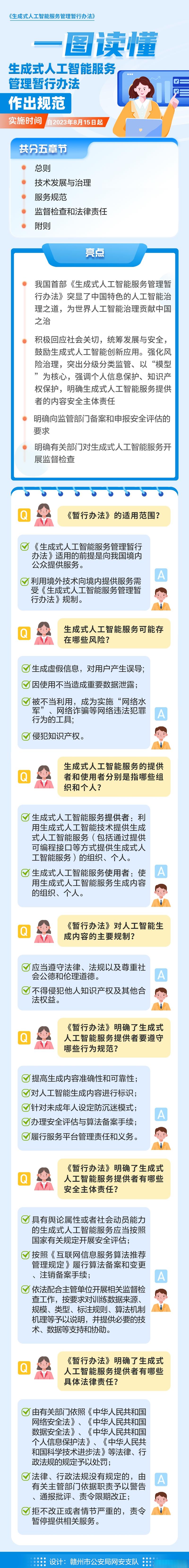 一图读懂《生成式人工智能服务管理暂行办法》 互联网信息服务新规要点解析